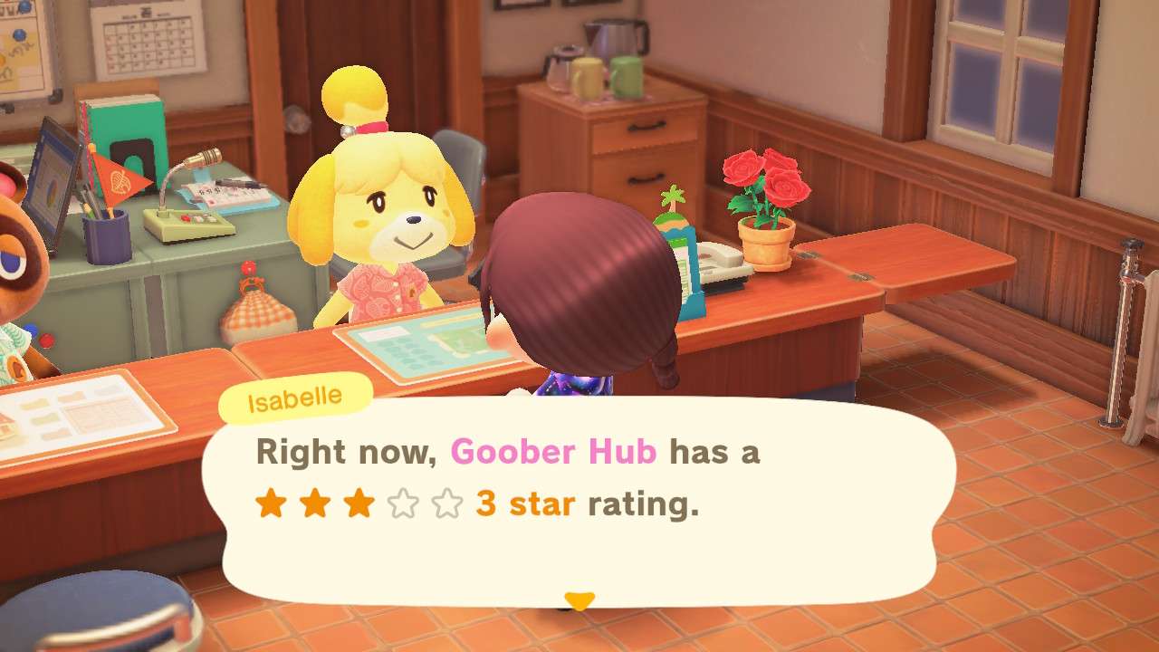 isabell telling me I have a 3 star rating!